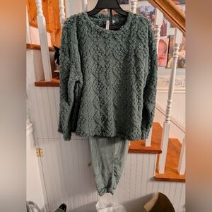 Cozy Textured Green PJ/Lounger